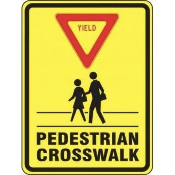 Accuform BICYCLE PEDESTRIAN SIGN YIELD FRW508DP FRW508DP - main